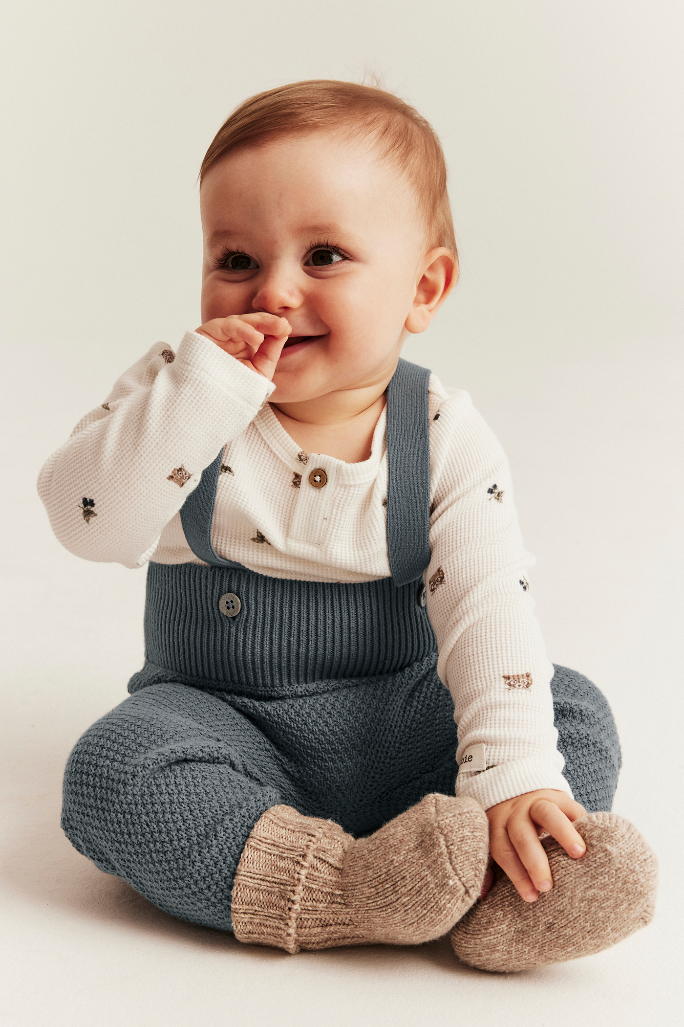 Knitted dungarees | Blue | Baby | Newbie