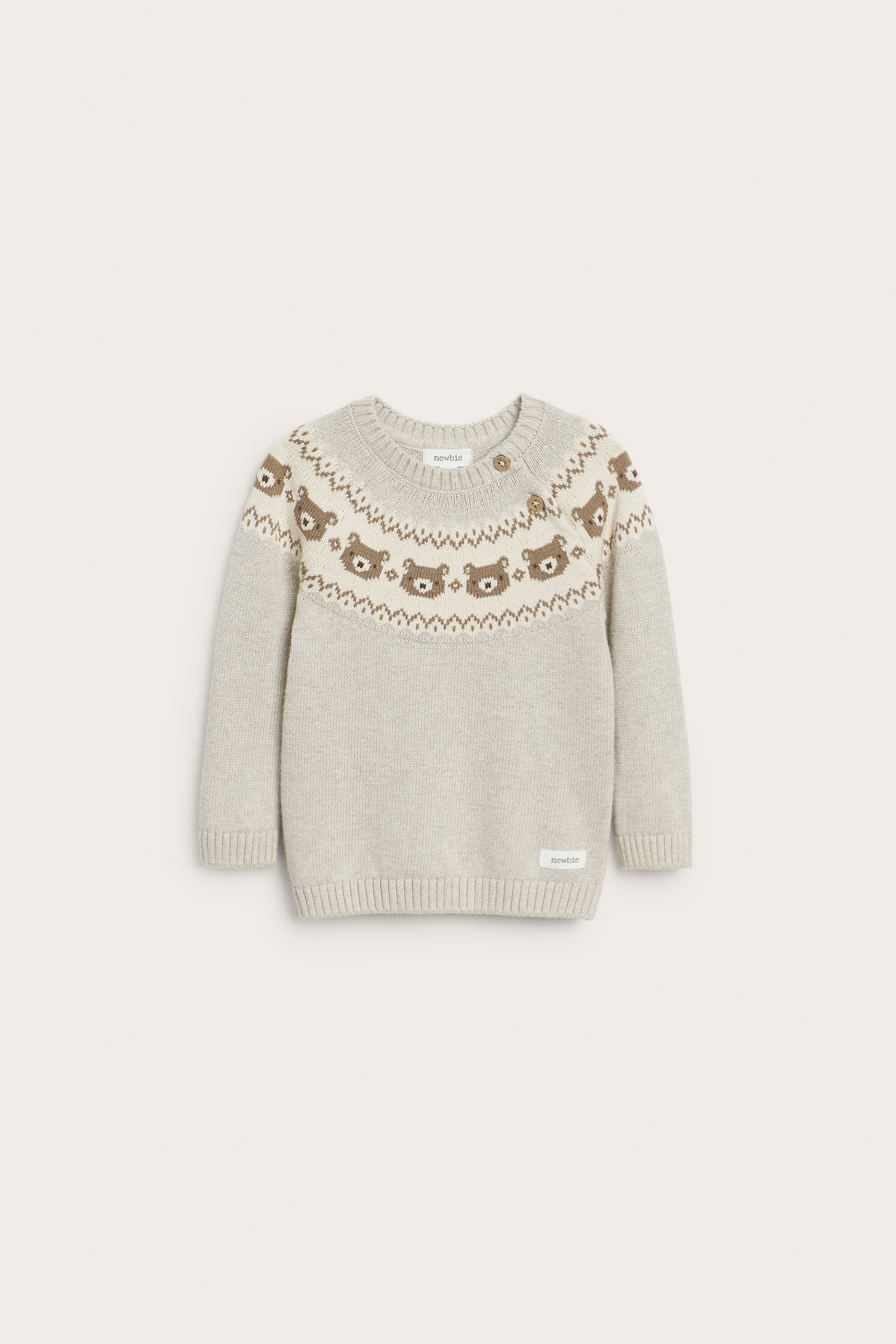 Jacquard-knit jumper | Beige mélange | Baby | Newbie