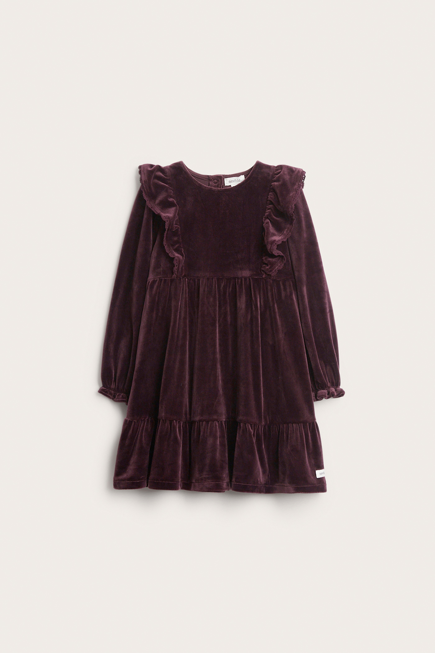 fetico RUFFLED-HEM VELOUR DRESS サイズ2 FETICO(フェティコ)のRUFFLED-HEM VELOUR DRESS(ドレス)の通販