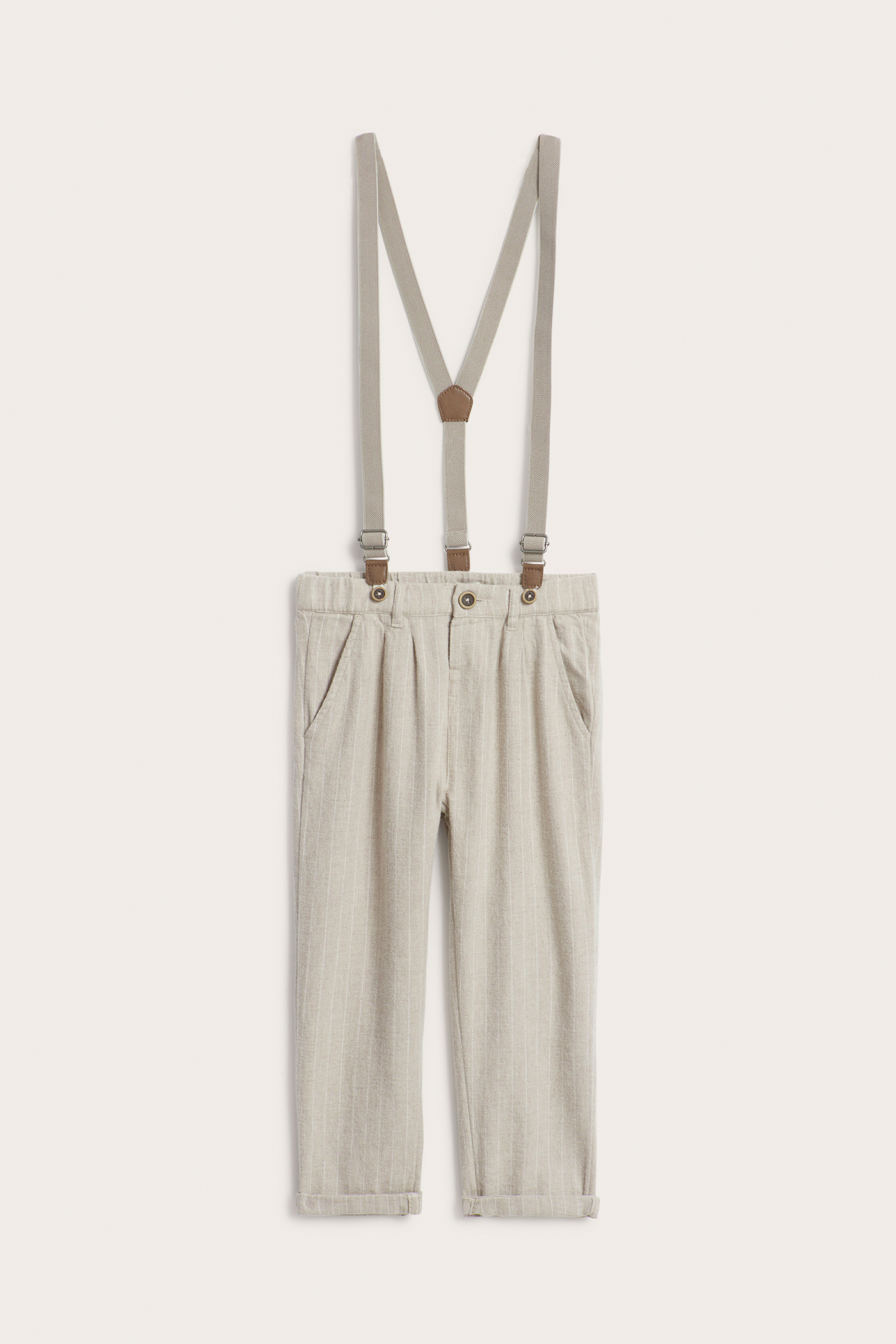 IORE SUSPENDERS PANTS グレー 36 Woven dress trousers with braces | Beige mélange | Kids | Newbie