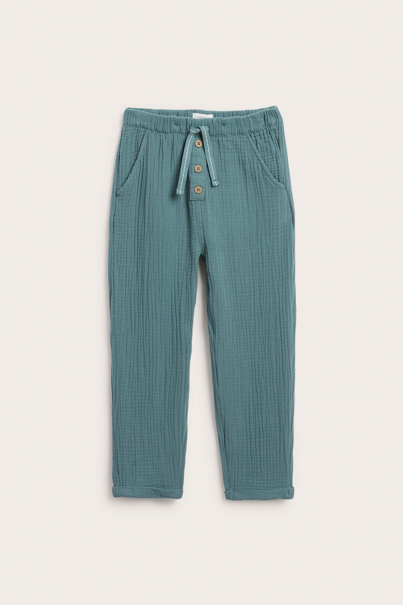 Muslin trousers | Dark green | Kids | Newbie
