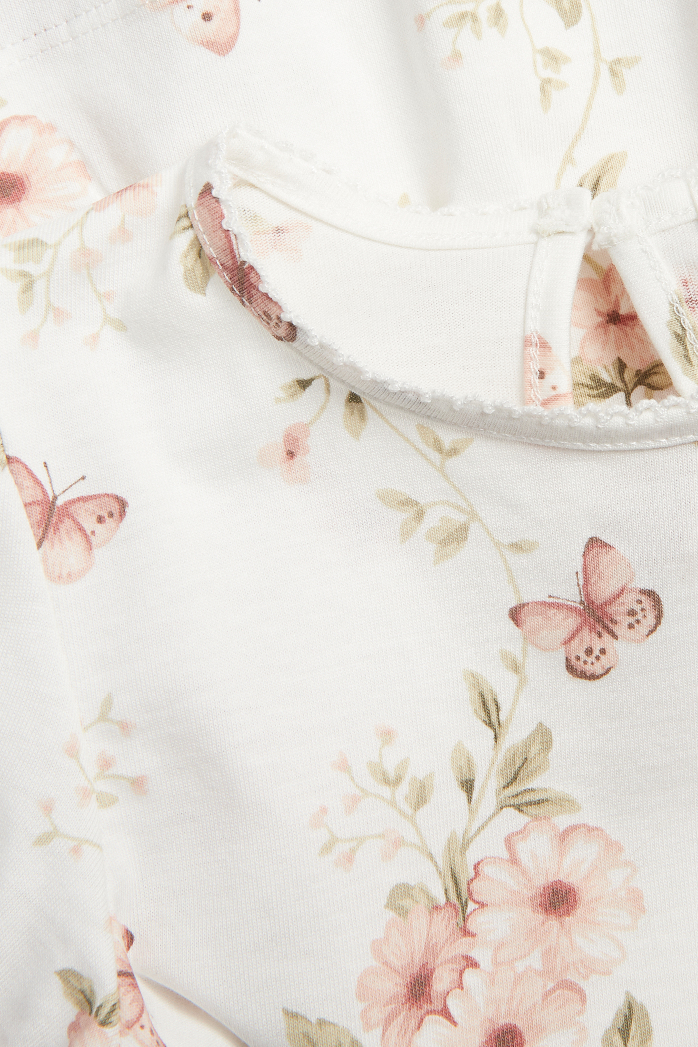 Flowers and butterflies peplum top | Off-white | Kids | Newbie