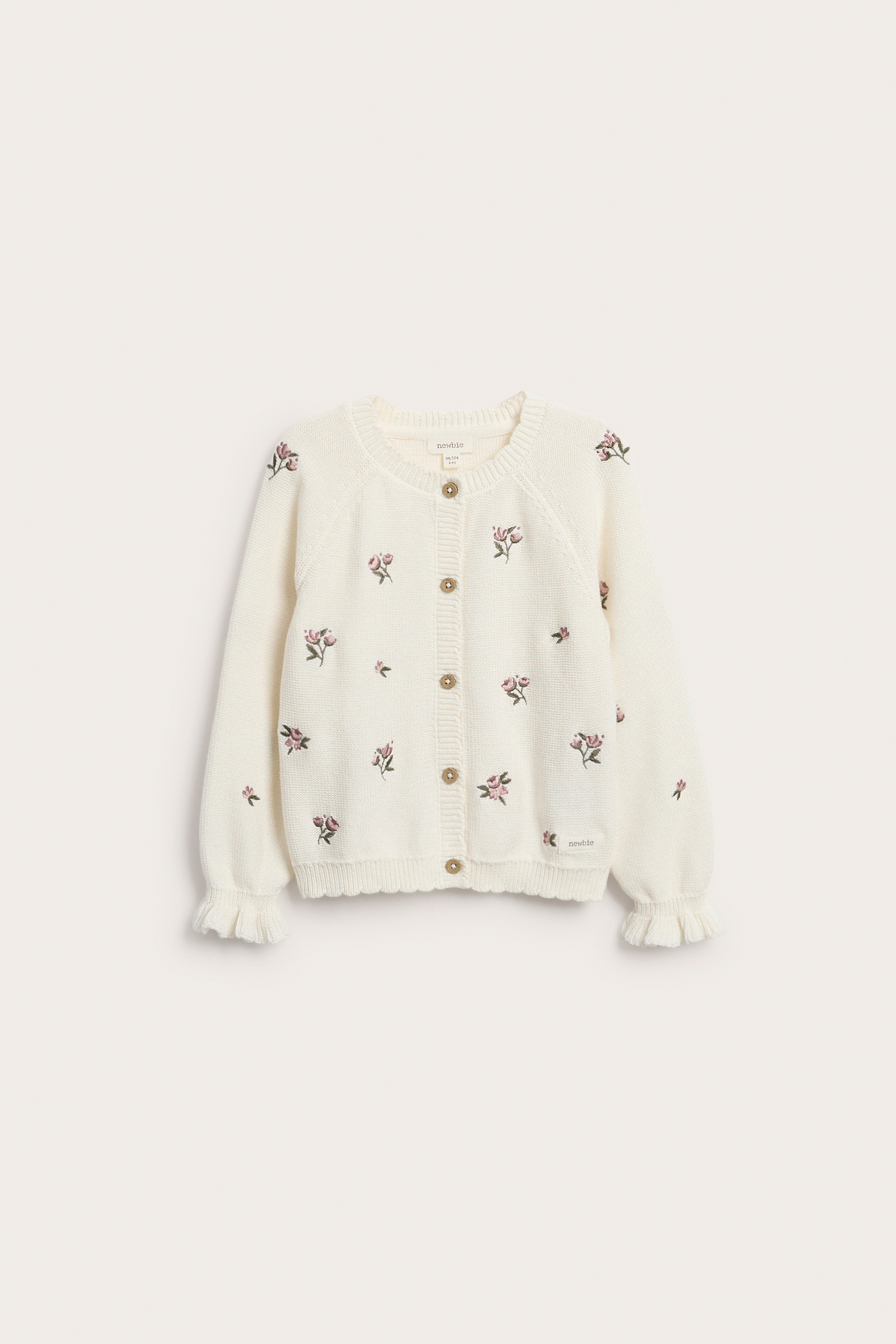 Knitted floral cardigan | Off-white | Kids | Newbie